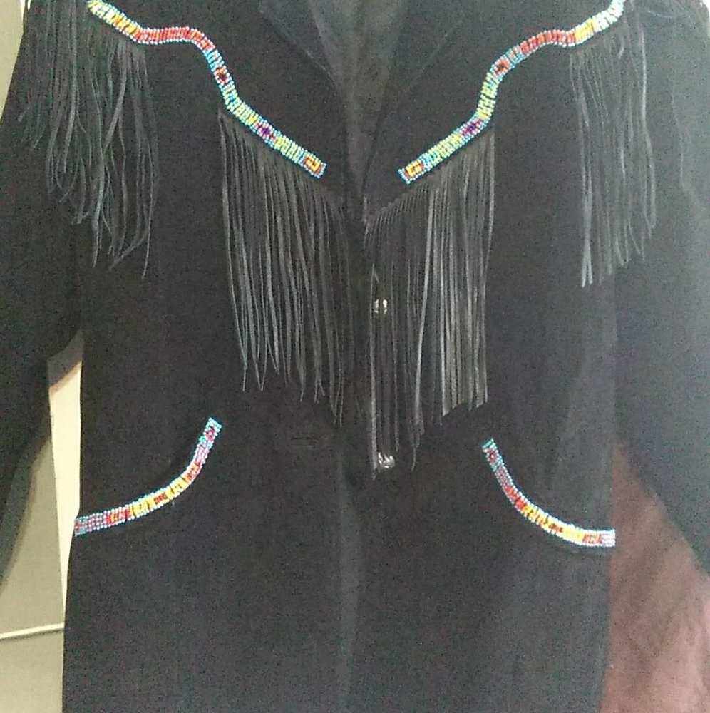 Ren Ellis Woman's suede and fringe leather jacket